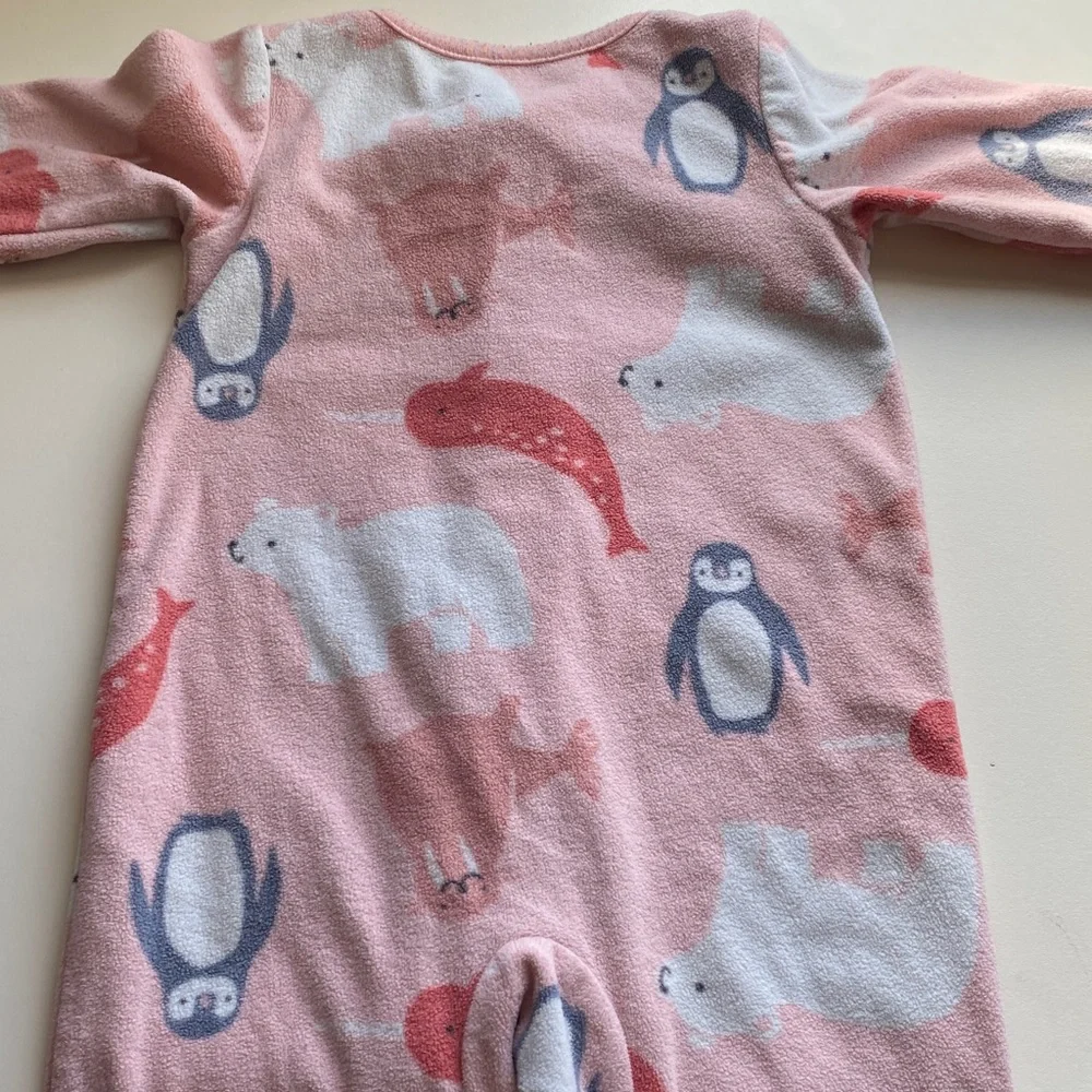 🏷️Fleece Footie Penguin Pajama